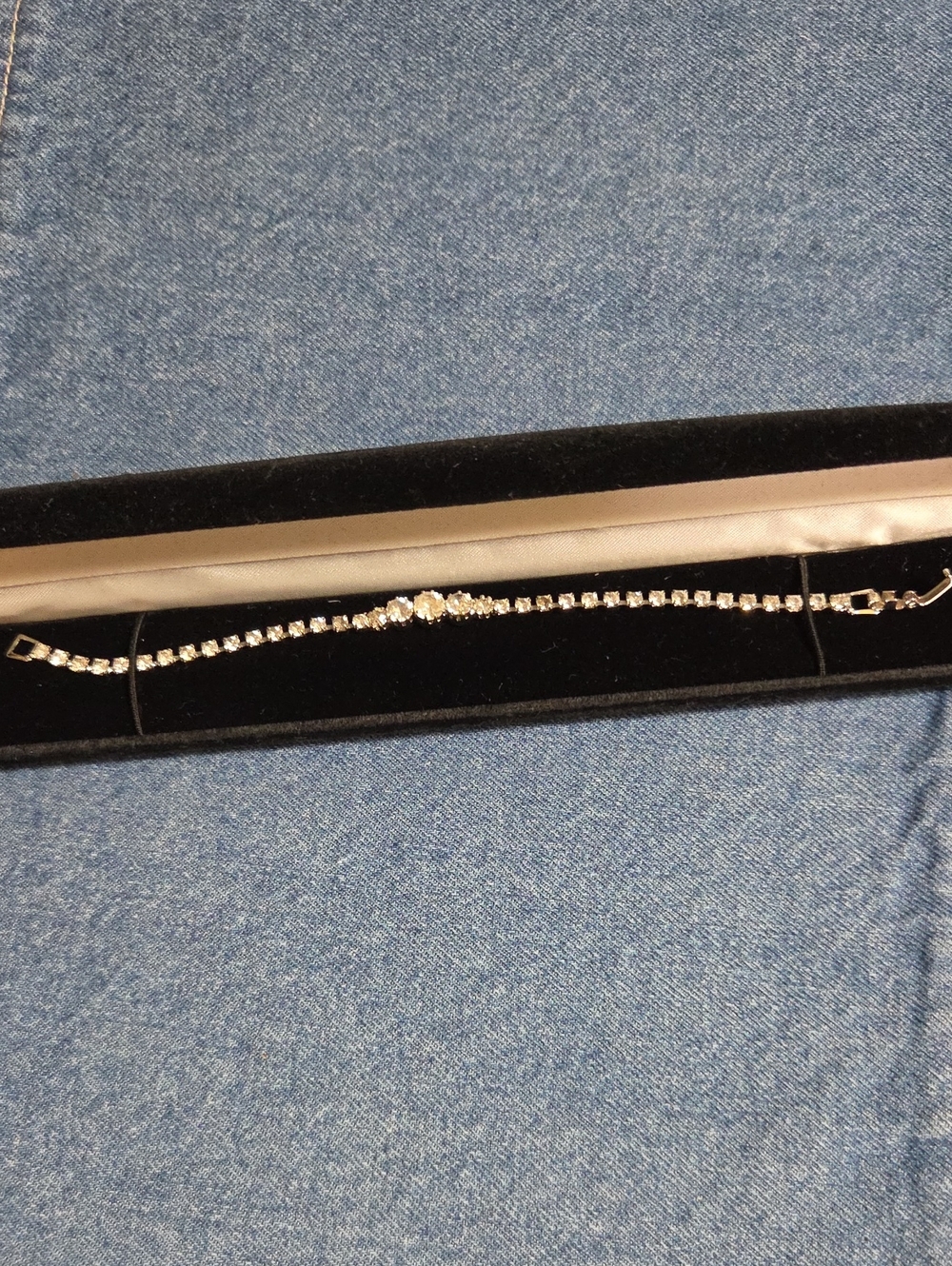 Silver Crystal Tennis Bracelet - Sparkling Clear Stones